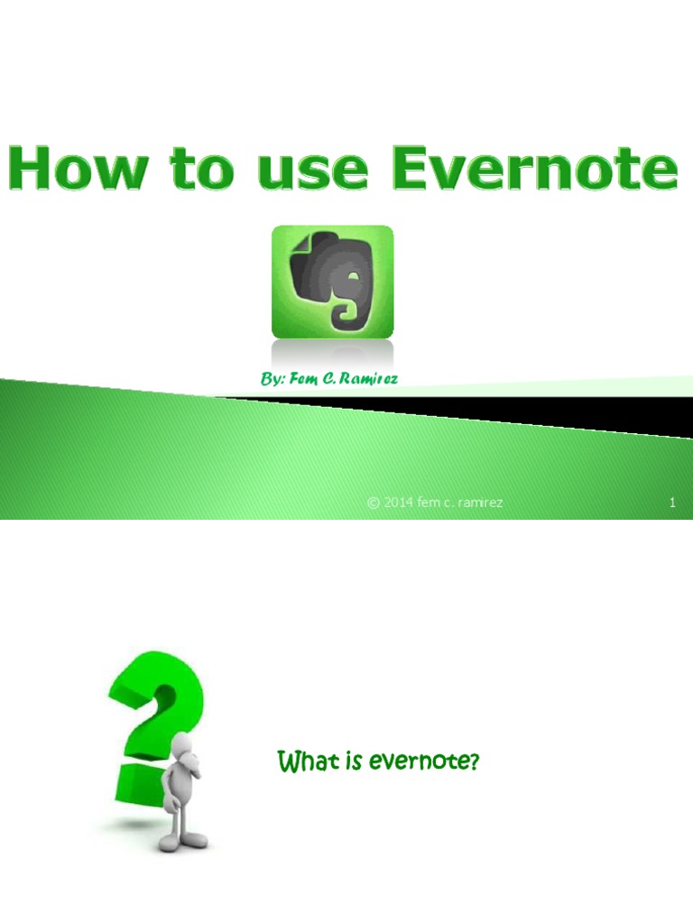 How To Use Evernote | PDF | Business | Computers