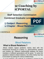 Online Coaching SSC CGL Tier 1 Reasoning Blood Relations