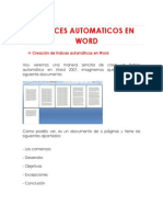 Creación de Índices Automáticos en Word INFO