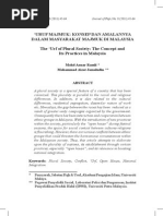 Uruf Majmuk: Konsep Dan Amalannya Dalam Masyarakat Majmuk Di Malaysia The Urf of Plural Society: The Concept and Its Practices in Malaysia