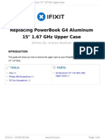 Replacing Powerbook G4 Aluminum 15" 1.67 GHZ Upper Case: Written By: Andrew Bookholt