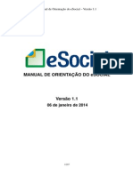 Esocial Manual de Orientação Versão 1.1 (7 de Janeiro de 2014)