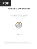 Pondicherry University: Directorate of Distance Education