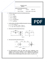 KKU Electrical Engineering Automatic Control Worksheet