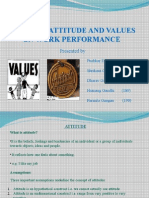 Effect of Attitude and Values On Work Performance