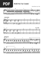 Hold on I'm Comin (piano score)