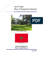 Peace Corps Morocco Final Audit Report IG0910A 2009