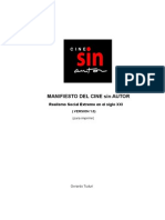 Tudurí, Gerardo - Manifiesto del Cine sin Autor. Realismo social extremo [2008]