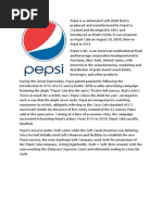 Download Manufacturing Process Comparisons Between Pepsi and Coca-Cola by pranayprasad93 SN203652924 doc pdf