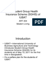 The Student Group Health Insurance Scheme (SGHIS) of Iubat: ART 204 Modern Living