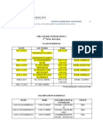 Che Course Integration 1 2 SEM. 2013-2014 Class Schedule Date Lecture# Time Lecturer/Room