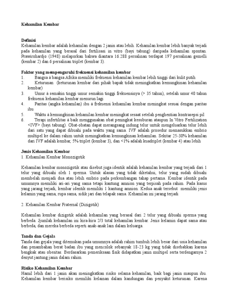 Kehamilan Kembar