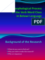 Morphological Processes of Betawi Verb Word Class