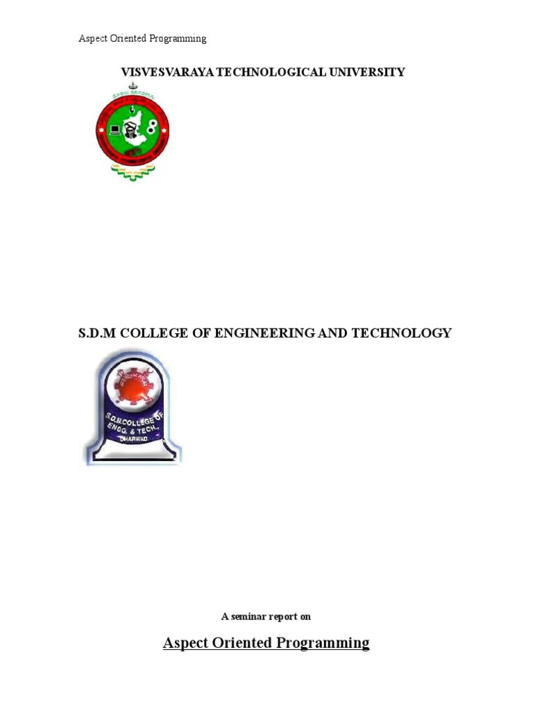 Seminar Report on Aspect Oriented Programming | PDF | Technology ...