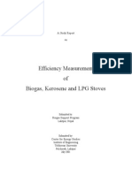 Efficiency Measurement of Biogas Kerosene and Lpg Stoves