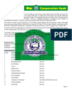 Analysis of Financial Statement of Corporation Bank