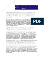 La Gestion Estrategica Del Clima Laboral para Competir en Un Mercado Global