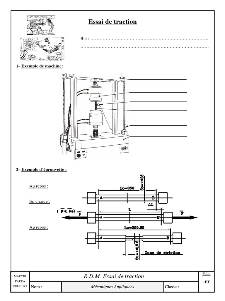 Essai de traction : Méthodes et résultats | PDF | Technologie et ingénierie