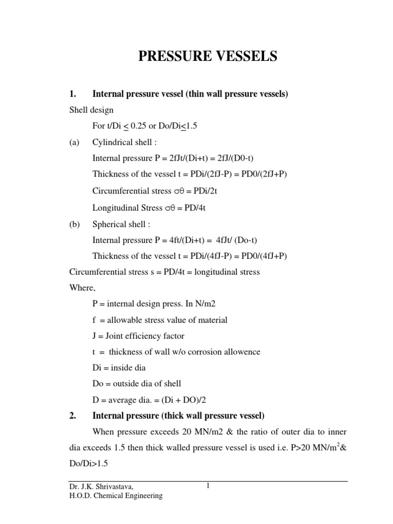 Pressure Vessel Design Calculations | PDF | Bending | Deformation ...