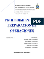 Procedimiento de Preparación de Operaciones PDF