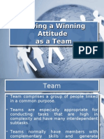 Having A Winning Attitude As A Team