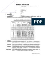 Memoria Descriptiva Pampa Raqchi