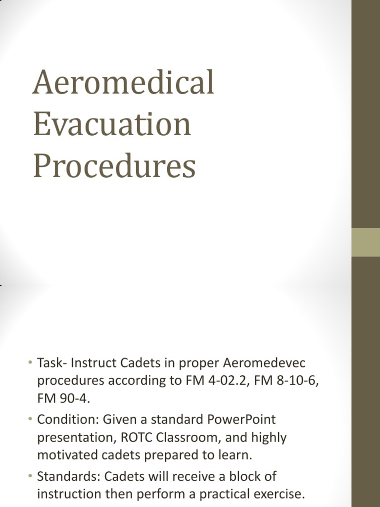 Aeromedical Evacuation Procedures Military Warfare