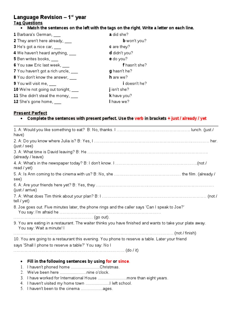 Language Revision 1st Units 4 y 6 EIM | PDF | Language Arts & Discipline