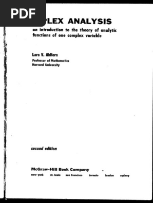 Ahlfors - Complex Analysis | PDF
