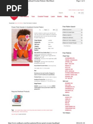Www.redheart.com Free Patterns Flower Petal Sweater Head