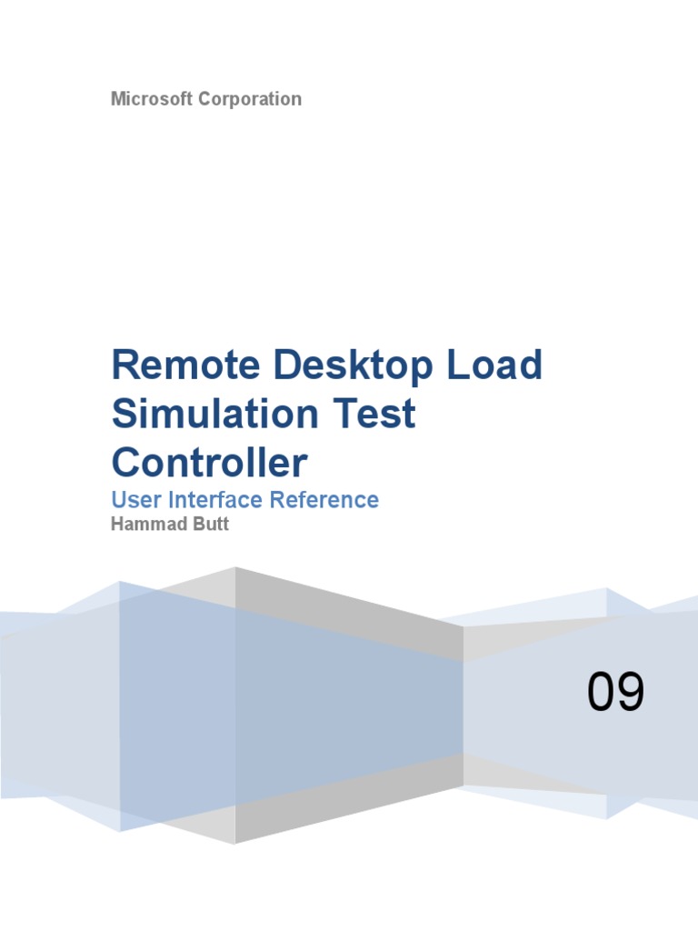 Remote Desktop Load Simulation UI Guide | PDF | Remote Desktop Services ...