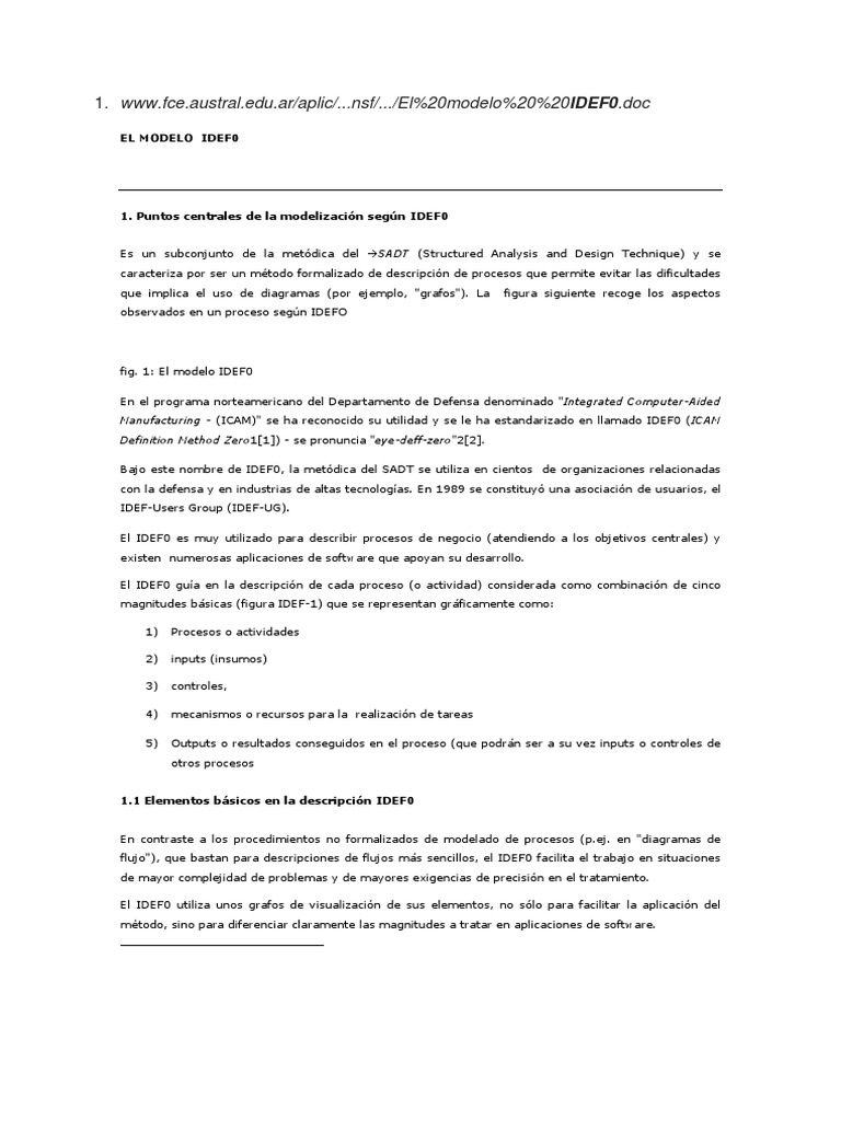 El Modelo IDEF0 | PDF | Software | Informática y tecnología de la ...