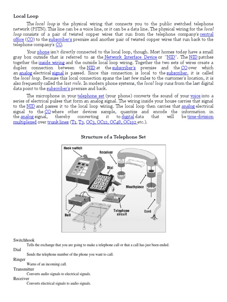 Understanding the Local Subscriber Loop | PDF