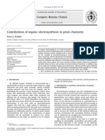 Contribuciones de la electrosíntesis orgánica a la química verde