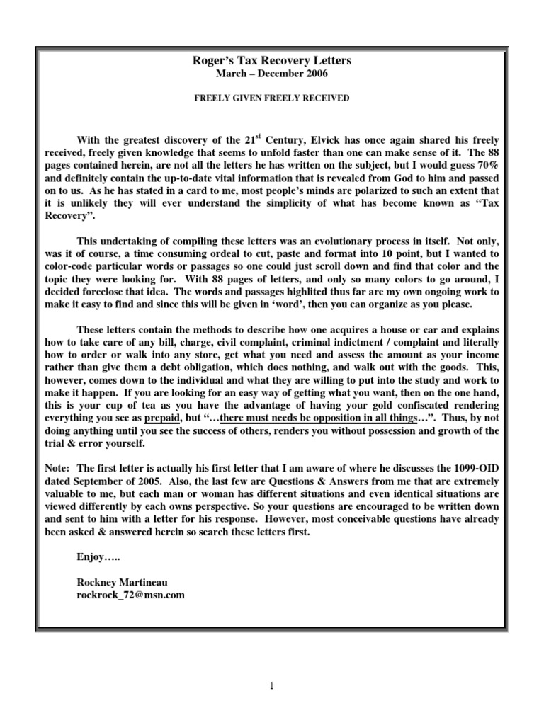 Tax Recovery Letters | PDF | Withholding Tax | Credit (Finance)