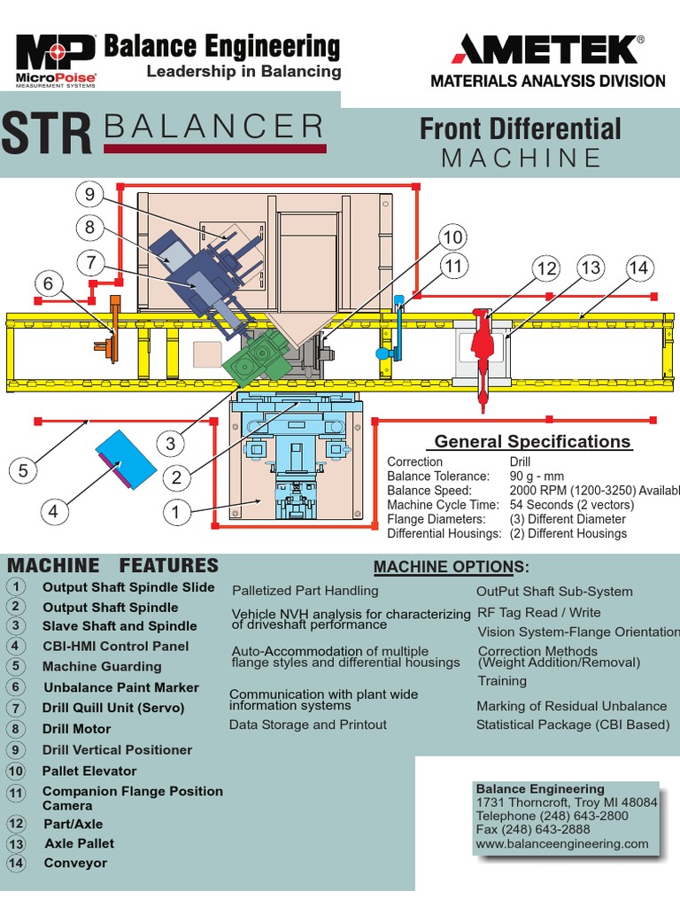 Differential Balancer Machine Guide | PDF | Axle | Drill
