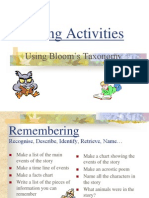 Reading Activities: Using Bloom's Taxonomy