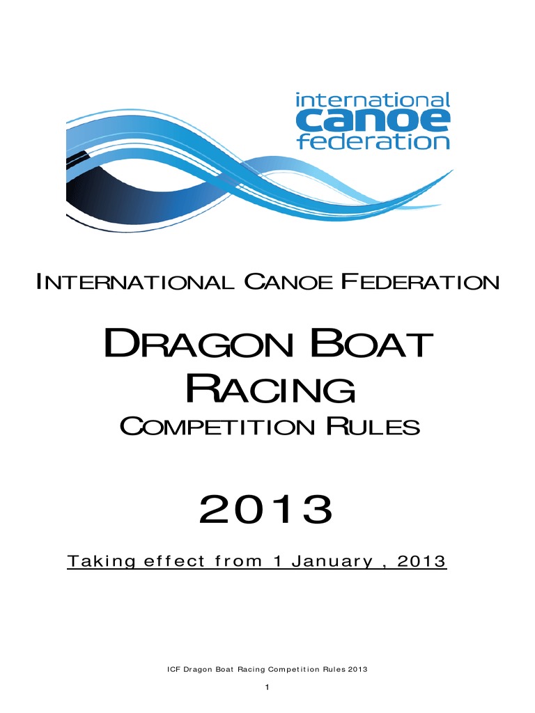 Dragon Boat Rules 2013 PDF Referee Rowing (Sport)