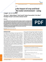 Understanding the Impact of Crop and Food Production on Water Environment Using Sugar as Model