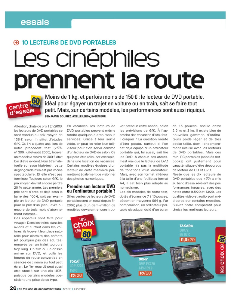 Lecteur DVD Portable : le choix idéal pour les trajets en voiture