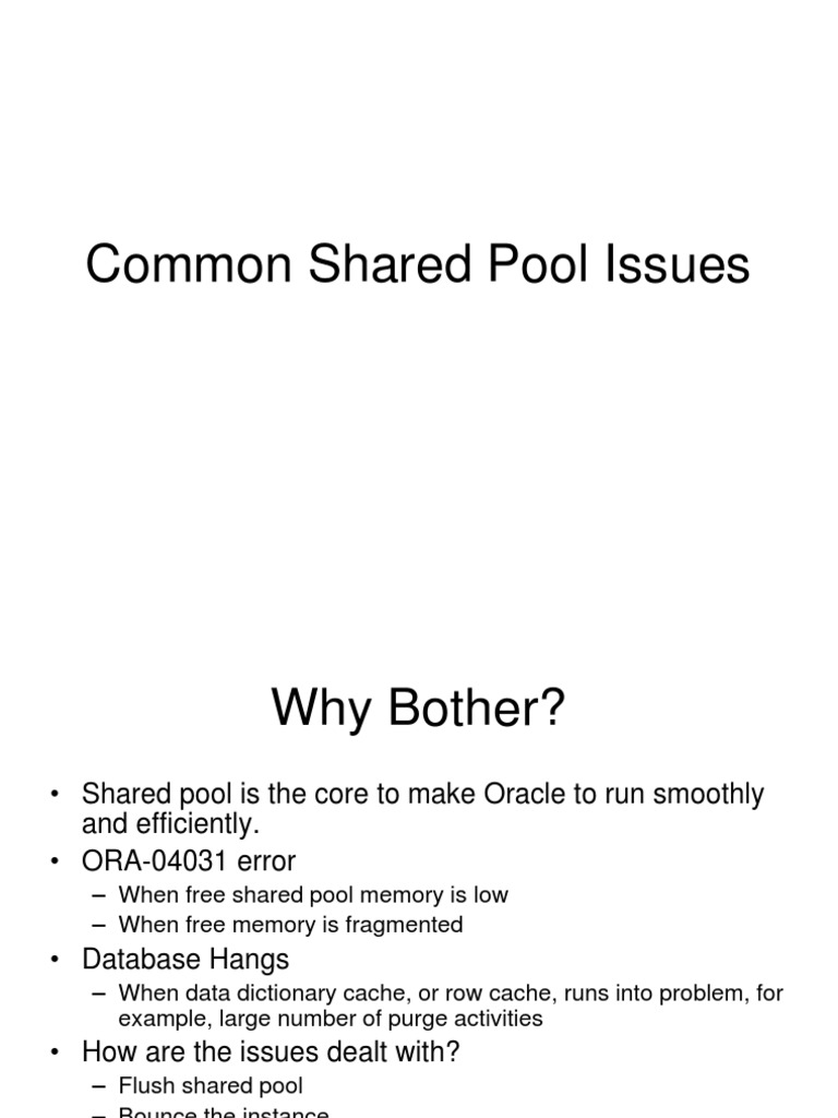 Shared Pool | PDF | Sql | Cache (Computing)