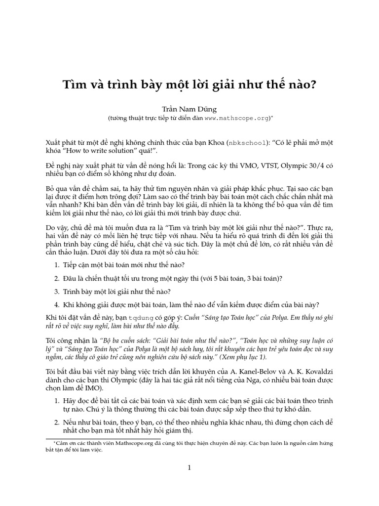 How To Write A Solution | PDF