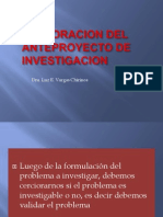 Elaboracion Del Anteproyecto