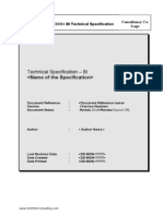 SAPBW Technical Specification Template