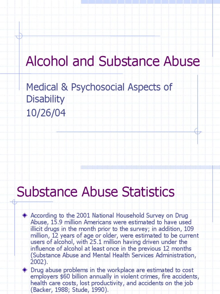 Understanding Substance Abuse and Disability | PDF | Substance Abuse ...