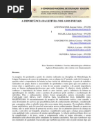 A IMPORTÂNCIA DA LEITURA NOS ANOS INICIAIS