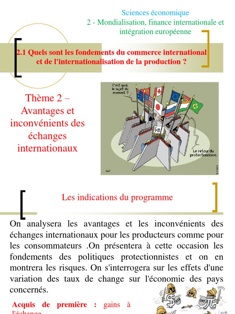 Le Libre Echange Est Il Preferable Au Protectionnisme