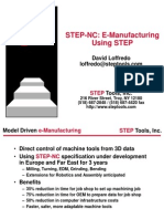 STEP NC E Manufacturing Using STEP Dave Loffredo