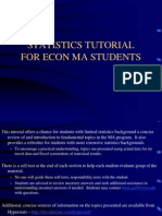 MA Statistics Tutorial
