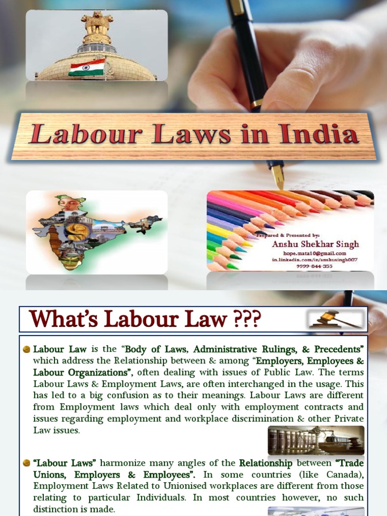 assignment on labour law in india